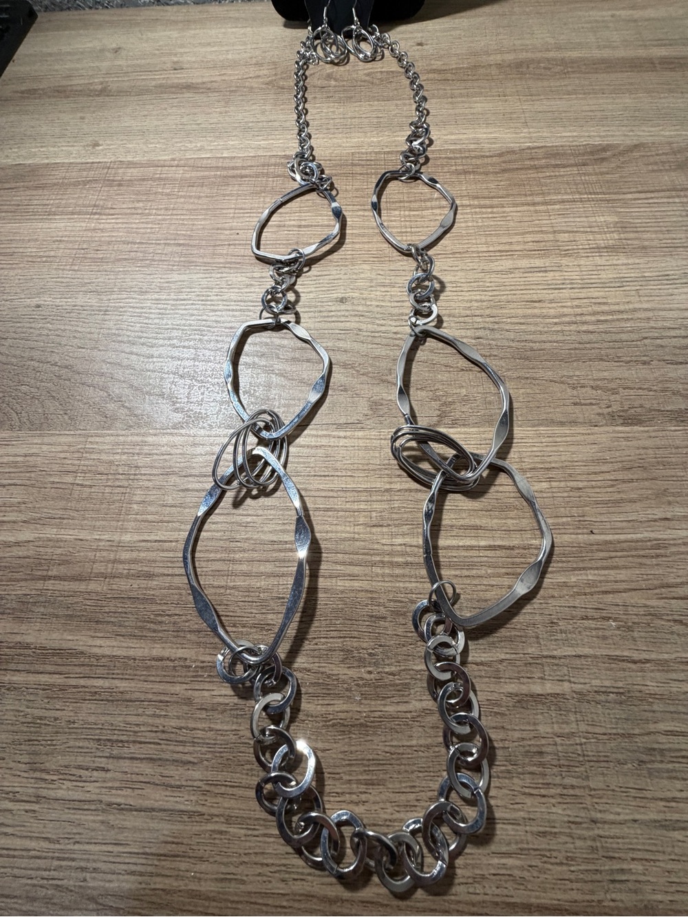 paparazzi Silver-Tone Organic Link Necklace